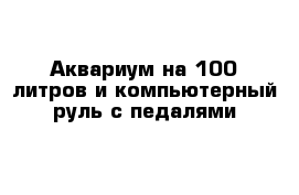 Аквариум на 100 литров и компьютерный руль с педалями